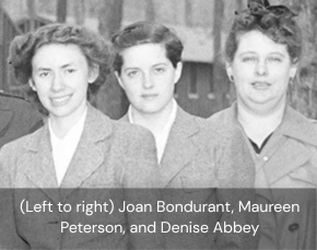 close up shot of 3 women in uniform