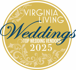 Virginia Living Magazine Top Wedding Vendor 2025 badge.